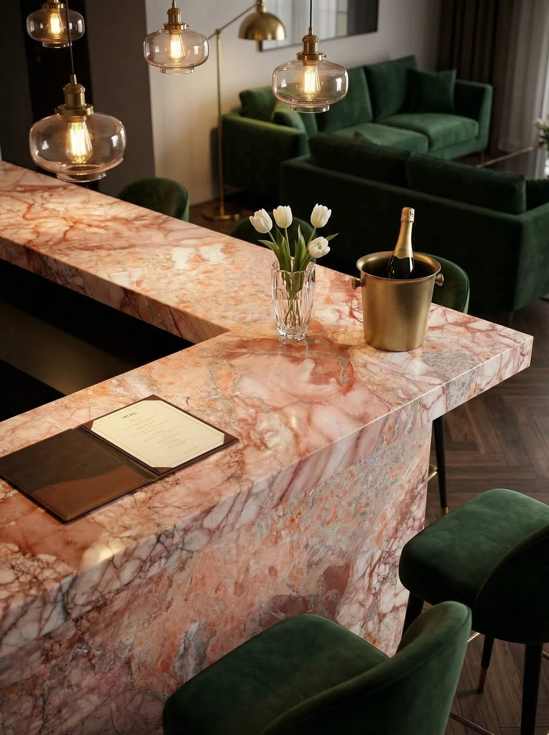 四季粉大理石高端展示