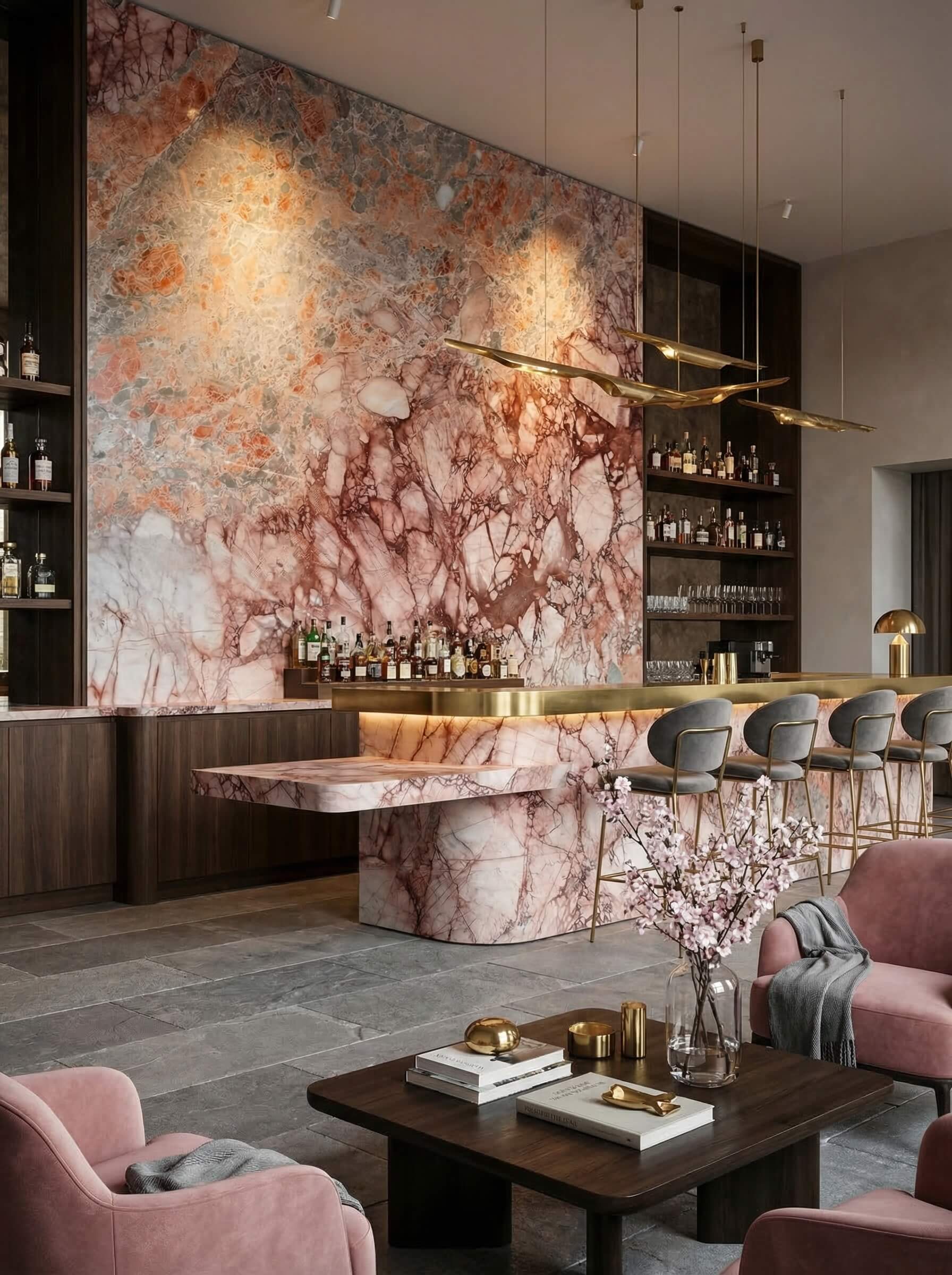 四季粉大理石纹理细节